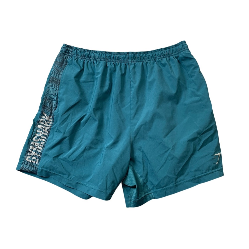 Gymshark XXL Elastic Waist Pull On Shorts Green (wear on logo) Polyester